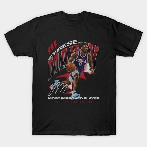 Gildan Other - Tyrese Maxey Philadelphia 2024 Nba Most Improved Tshirt